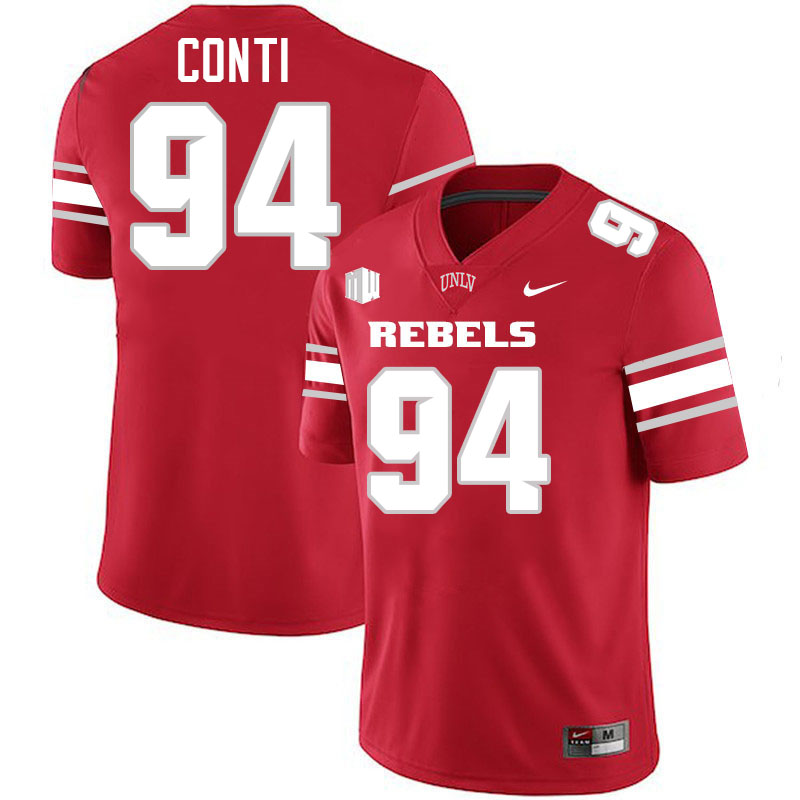 #94 Lucas Conti UNLV Rebels College Football Jersey Stitched-Scarlet